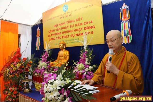 Hanoi: Tay Ho district Vietnam Buddhist Sangha Committee reviews its performance 2014